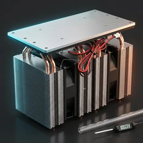 Miniatura 4 de Luqeeg Enfriador termoeléctrico, Módulo de enfriamiento Peltier de 12 V 240 W, Sistema de refrigeración de semiconductores portátil, Radiador