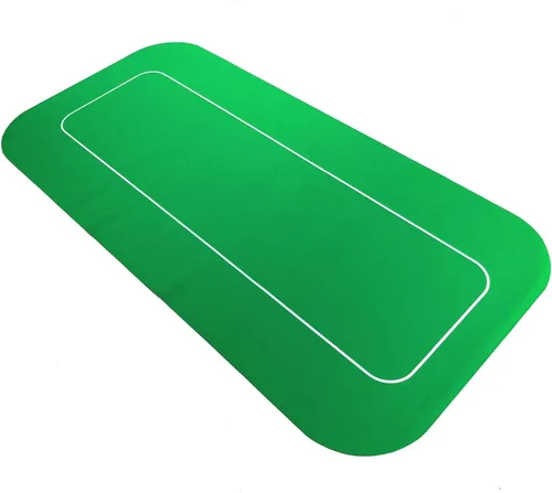 Yuanhe Tapete de mesa de póquer, fieltro de póquer de 36 x 72 pulgadas, cubierta de mesa de póquer portátil de goma Texas Hold'em con bolsa de Verde