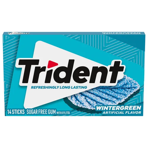 Miniatura 4 de Trident Goma de mascar Wintergreen sin azúcar, 12 paquetes de 14 piezas (168 piezas en total)
