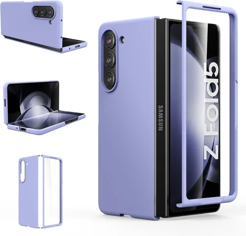 Miniatura 11 de Foluu Funda Slim Fit para Samsung Galaxy Z Fold 5, con protector de pantalla frontal integrado, cubierta protectora de PC mate ultradelgada