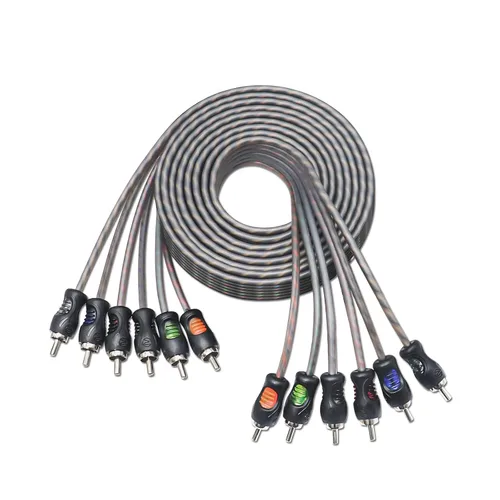 Miniatura 8 de RECOIL RCI66 Cable de audio RCA de 6 canales 99.99% de cobre libre de oxígeno de 6 pies, par trenzado con reducción de ruido