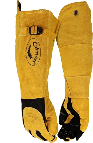 Caiman 1878-5. Guante para soldar con brazalete de piel de boarhide y escudo de calor. Un sólo tamaño. 21 pulgadas.
