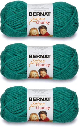 Miniatura 42 de Ovillo sólido Bernat Softee Chunky, Acrílico, Rojo Berry, Paquete de 1