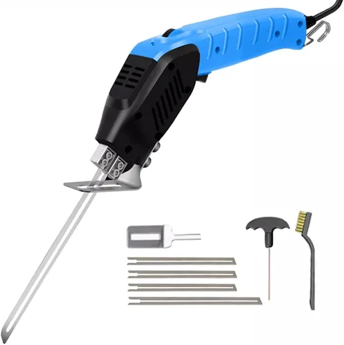 Miniatura 7 de Cortador de espuma eléctrico refrigerado por aire, herramienta de corte de espuma de poliestireno con 4 cuchillas para EPP, EPS, XPS, EVA, EPE, PU