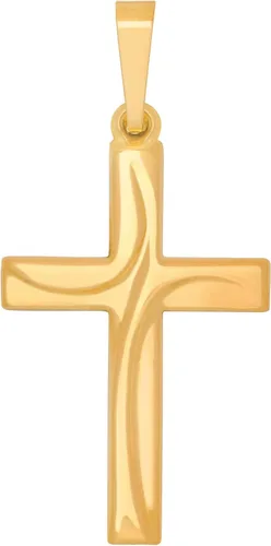 Miniatura 2 de MAZZERI Colgante de cruz de oro de 14 quilates, dijes religiosos de oro hipoalergénico para hombres y mujeres, hecho a mano en los Estados Unidos