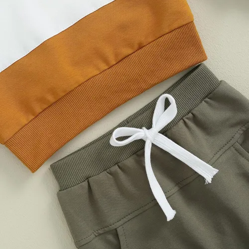 Miniatura 40 de Conjunto de ropa de otoño e invierno para bebé y niño, sudadera larga con capucha y pantalones para niños pequeños, 6, 12, 18, 24 meses, 2T