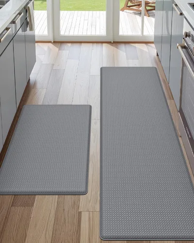 Miniatura 32 de DEXI Alfombrillas de Cocina Acolchadas Anti Fatiga, 17x59, Alfombra de Pasillo para Estar de Pie Impermeable, Espuma Viscoelástica Cómoda Acolchada