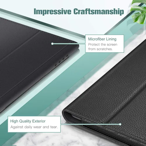 Miniatura 6 de Fintie - Funda de piel sintética con función atril para Amazon Fire HD 8 y Fire HD 8 Plus (10ª generación, versión 2020), color negro