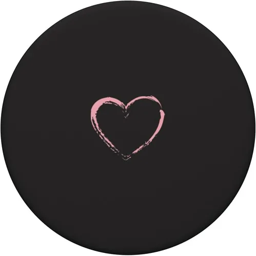 Miniatura 3 de PopSockets PopGrip estándar de corazón rosa negro