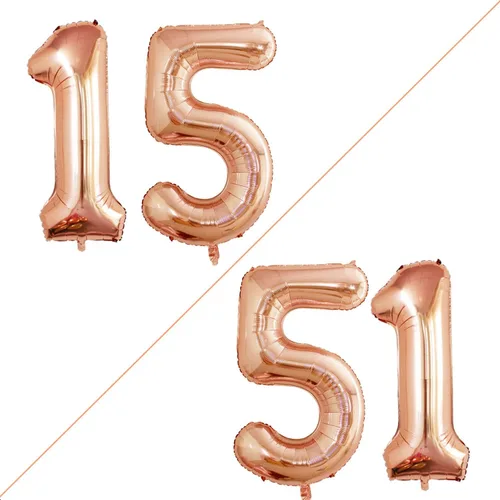 Miniatura 50 de Goer, conjunto de globos de papel aluminio para decoraciones de cumpleaños, globos de las letras de feliz cumpleaños y de números Oro