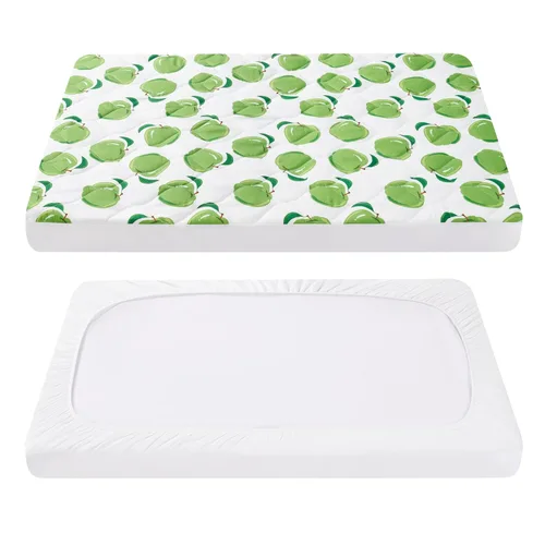 Miniatura 8 de TILLYOU Sábana para Corralito - Protector Acolchado Suave para Cuna, Protector de Colchón para Niños Pequeños con Bolsillo Profundo de 1''-3