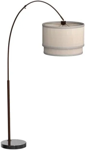 Miniatura 4 de Brightech Mason - Lámpara de pie de arco, lámpara de pie de esquina moderna con pantalla de tambor colgante única para sala de estar - Luz curva
