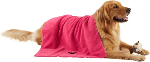 Miniatura 14 de Bone Dry Colección de toallas de aseo para mascotas, microfibra absorbente, XL, 41 x 23.5 pulgadas, color verde bordado Bordado verde
