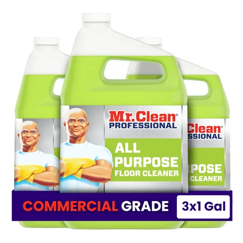 Mr. Clean Limpiador Líquido Concentrado Profesional a Granel para Pisos Terminados para Suelos de Madera Dura, Baldosas o Terrazo, Uso Comercial, 1