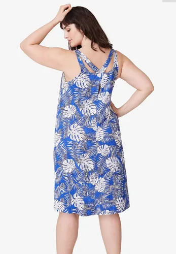 Miniatura 6 de Ellos Vestido sin mangas con espalda cruzada en talla grande para mujer