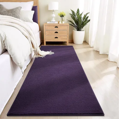 Miniatura 9 de Vasofe Alfombra de pasillo negra de 2 x 4 pulgadas, alfombra antideslizante de espuma viscoelástica gruesa para interiores, para guardería