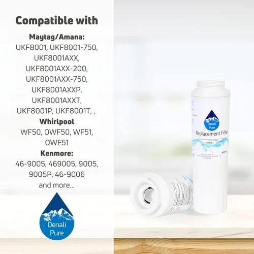 Miniatura 9 de 3-Pack – Jenn-Air jfc2290vem4 nevera filtro de agua de repuesto compatibles Jenn-Air UKF8001 cartucho de filtro de agua para nevera