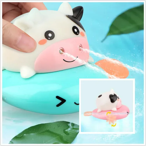 Miniatura 3 de Juguete de baño, bonito juguete de animales para bañera y piscina, juguetes de baño para bebés de 1 a 3 años, juego de juguetes de baño de agua