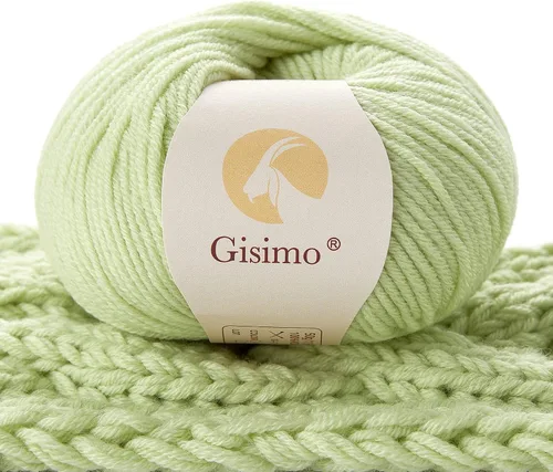 Miniatura 48 de 100% lana merino para tejer y ganchillo, hilo lujoso y suave de 6 cabos para tejer y crochet a mano, 1.76 oz/50 g, 127 yardas/116 metros