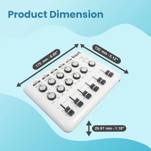 Miniatura 4 de Loop Mixer, mezclador de audio portátil, con estéreo 5 x 3.5 milímetros; entradas 10 x 1/4 pulgadas y 3 salidas, Loop