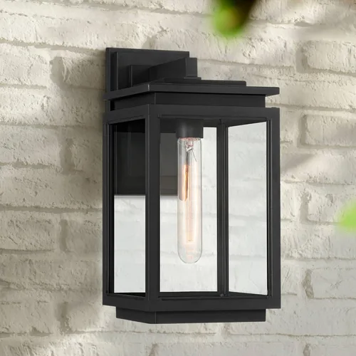 Possini Euro Design Atkins - Lámpara de pared moderna de 14 1/4 pulgadas de alto para exteriores, para porche, casa, exterior, farol exterior