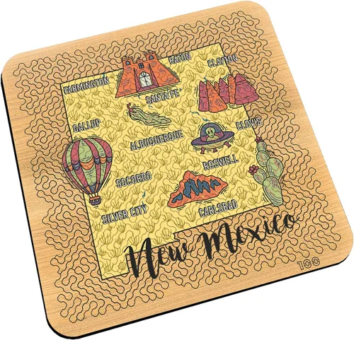 Miniatura 38 de Torched Mind Bending - Rompecabezas impreso en color con mapa del orgullo estatal (Texas) Rompecabezas duro para adultos 100 piezas Formas