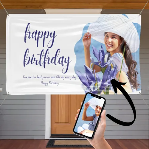 Miniatura 17 de NiceMemoryLLC - Cartel de vinilo personalizable con texto en inglés «Happy Birthday», telón de fondo de fiesta, regalo y decoración, de NiceMemoryLLC