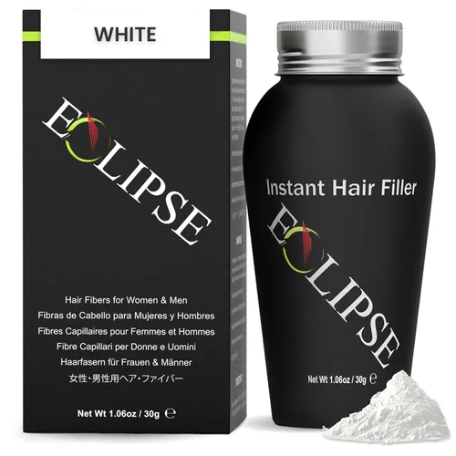 Miniatura 28 de ECLIPSE - Fibras de cabello negras para adelgazar el cabello para mujeres y hombres para ocultar la pérdida de cabello en 15 segundos, 100% fibras