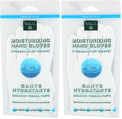 Miniatura 7 de Guantes hidratantes para manos color blanco liso, 1 par, Earth Therapeutics