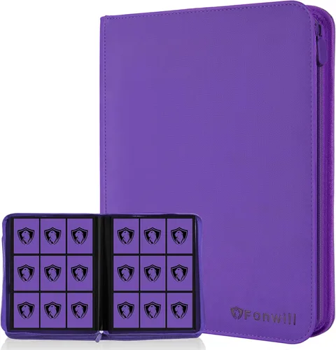Miniatura 16 de Carpeta de tarjetas coleccionables de 9 bolsillos, libro de tarjetas premium para 360 tarjetas, álbum de tarjetas resistente para tarjetas