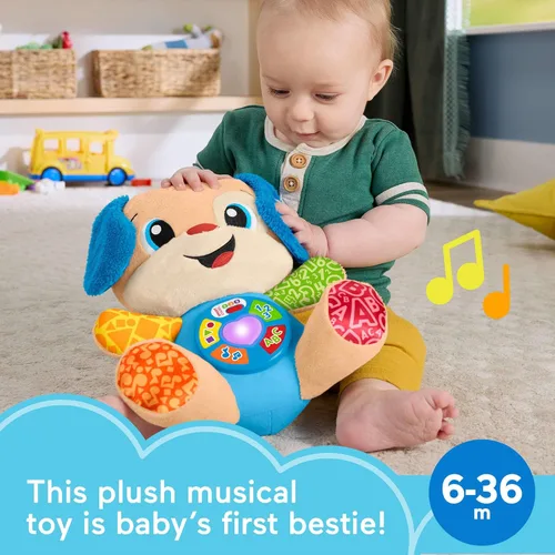 Miniatura 2 de Fisher-Price Juguetes para bebés Laugh & Learn Smart Stages Cachorro musical de peluche con luces y canciones educativas para bebés de 6+ meses