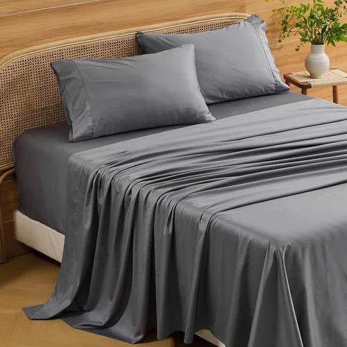 Miniatura 33 de Bedlifes Sábanas de algodón egipcio de 1000 hilos, tamaño Queen, 4 piezas con bolsillo profundo de 16 pulgadas, ropa de cama ultrasuave refrescante