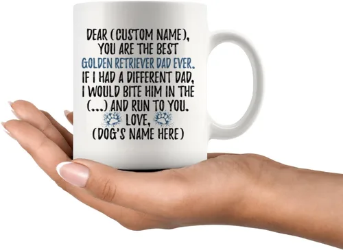 Miniatura 3 de Golden Retriever Dads, Golden Retrievers para hombres, taza Golden Retriever, regalo para papá Golden Retriever (11 onzas)
