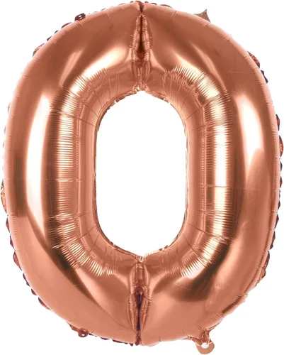 Miniatura 7 de Treasures Gifted Globos dorados grandes de números – Globo de aluminio número 0 de 40 pulgadas – Números de globos de cumpleaños – Números de globos