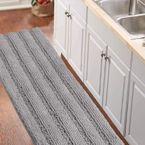 Miniatura 138 de Turquoize Alfombras de Baño de Chenilla Peludas Alfombra de Baño Antideslizante Gruesas Alfombras Peludas para Baño Chenilla Juego de Alfombra