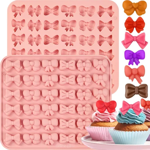 Miniatura 10 de Moldes de flores de silicona, 2 piezas de moldes de silicona para chocolate con 36 cavidades para chocolate, gomitas, cubitos de hielo, decoraciones