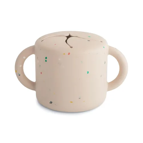 Miniatura 15 de mushie - Taza para merienda de silicón, contenedor de alimentos a prueba de derrames para niños pequeños y bebés (arena movediza)