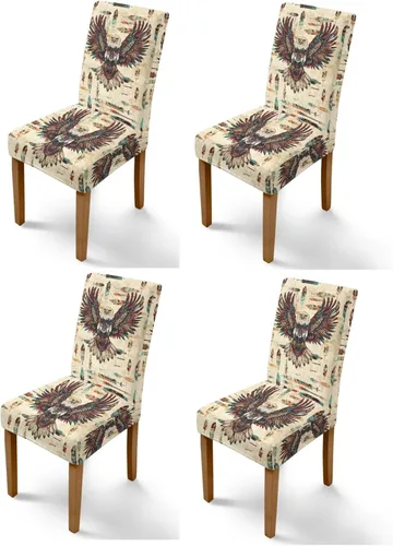 Miniatura 48 de Rnyleeg Red Rose Butterfly Chair Covers for Living Room No Arms Stretch Dining Chair Covers Set of 6 Soft Washable Kitchen Chair Protector Cover
