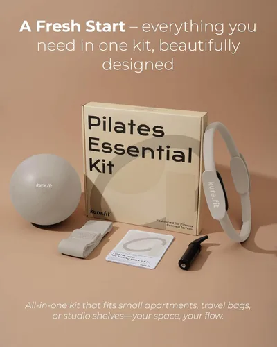 Miniatura 3 de Kit de pilates para mujer - Juego de equipo de pilates para el hogar con anillo, pelota y bandas de resistencia Kit de pilates con accesorios