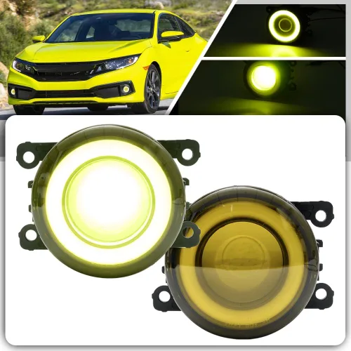 JDM - Conjunto de luz antiniebla LED para Honda Civic Accord 2012-2021, compatible con Pilot Civic tipo R FK8, súper brillante, 6000 K, luz DRL
