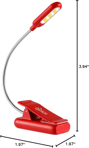 Miniatura 8 de VAVOFO - Luz de lectura recargable para leer en la cama para niños, 7 LED con luz de 9 niveles de blanco cálido y luz diurna, lámpara de cuidado