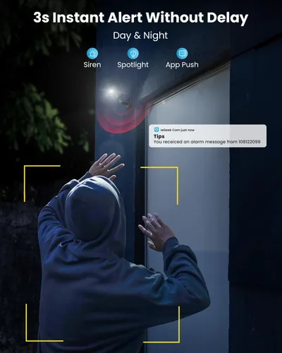 Miniatura 7 de Cámaras de seguridad ieGeek inalámbricas para exteriores - Sistema de cámara wifi inteligente de 5MP para vigilancia del hogar con luz