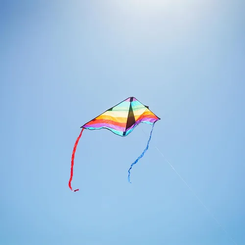 Miniatura 5 de In the Breeze Cometa Delta Rainbow Stripe, 30 pulgadas