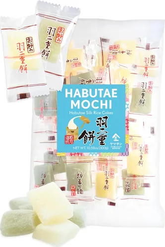 YAMASAN KYOTO UJI Caramelo Mochi japonés - Habutae Mochi - Caramelo artesanalmente suave y delicado envuelto individualmente, 10.58 oz