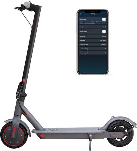 Miniatura 11 de Scooter eléctrico para adultos con neumático sólido de 8.5"/10", motor potente de 350 W/500 W y velocidad máxima de 19/22 MPH, alcance de 16/23 Gris