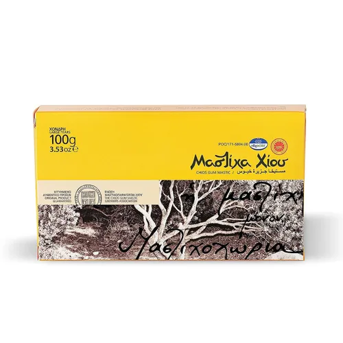 Chios Mastiha Mastica 3.52 oz 3.53 oz Lágrimas Grandes de Grecia, Mastiha Mastiha Natural 100% Auténtica, Baja en Calorías y Varios Beneficios para