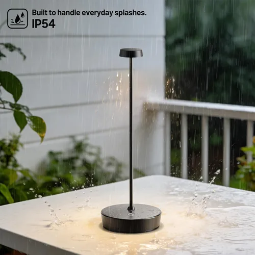 Miniatura 2 de Paquete de 2 lámparas de mesa LED inalámbricas, luz de mesa recargable, lámpara de mesa regulable de 3 colores, luz de mesa portátil