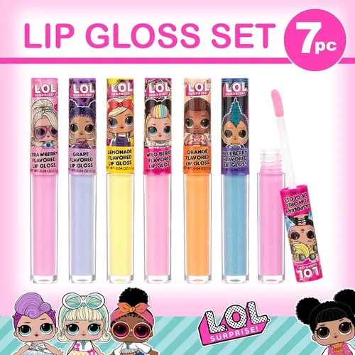 Miniatura 3 de L.O.L Surprise - Paquete de 7 brillos de labios para niñas, brillo labial Lol
