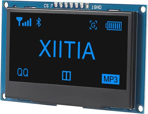Miniatura 5 de 2 unids 2.42 pulgadas 128x64 OLED LCD módulo SSD1309 7 Pin SPI/IIC I2C interfaz serie para Arduino UNO R3 (luz azul)