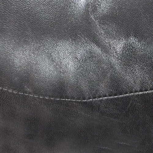 Miniatura 8 de Rugsotic Carpets Puf de cuero de cabra redondo hecho a mano ecológico negro – Puf de forma redonda, 14.0 in x 14.0 in x 14.0 in x 14.0 in, liso